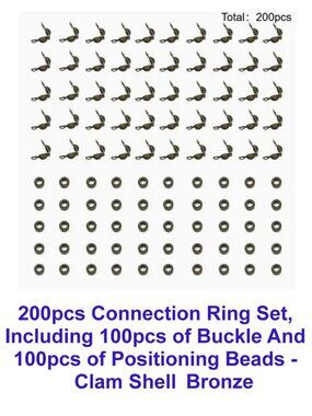 200pcs Connection Ring Set, Including 100pcs of Buckle And 100pcs of Positioning
